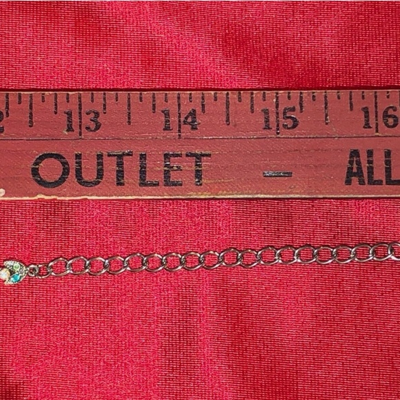 Vtg 2003 VCLM Noblesse Austrian Crystal Teal Turquoise Choker Earrings Set NIP - Picture 7 of 12